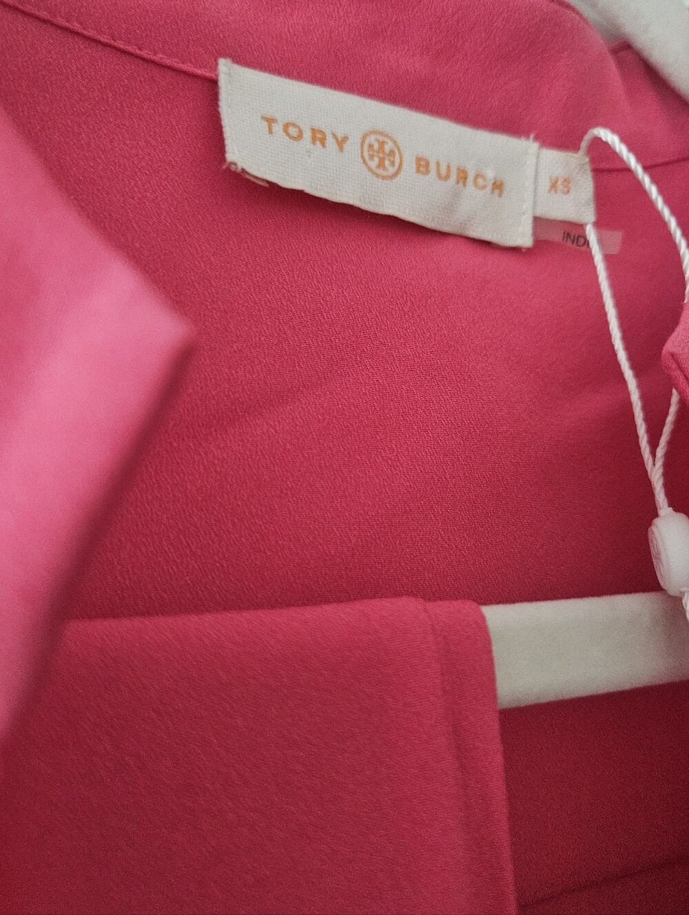 NWT Tory Burch JUDI Fuchsia Belted Front Slit Midi Dress - Picture 7 of 10